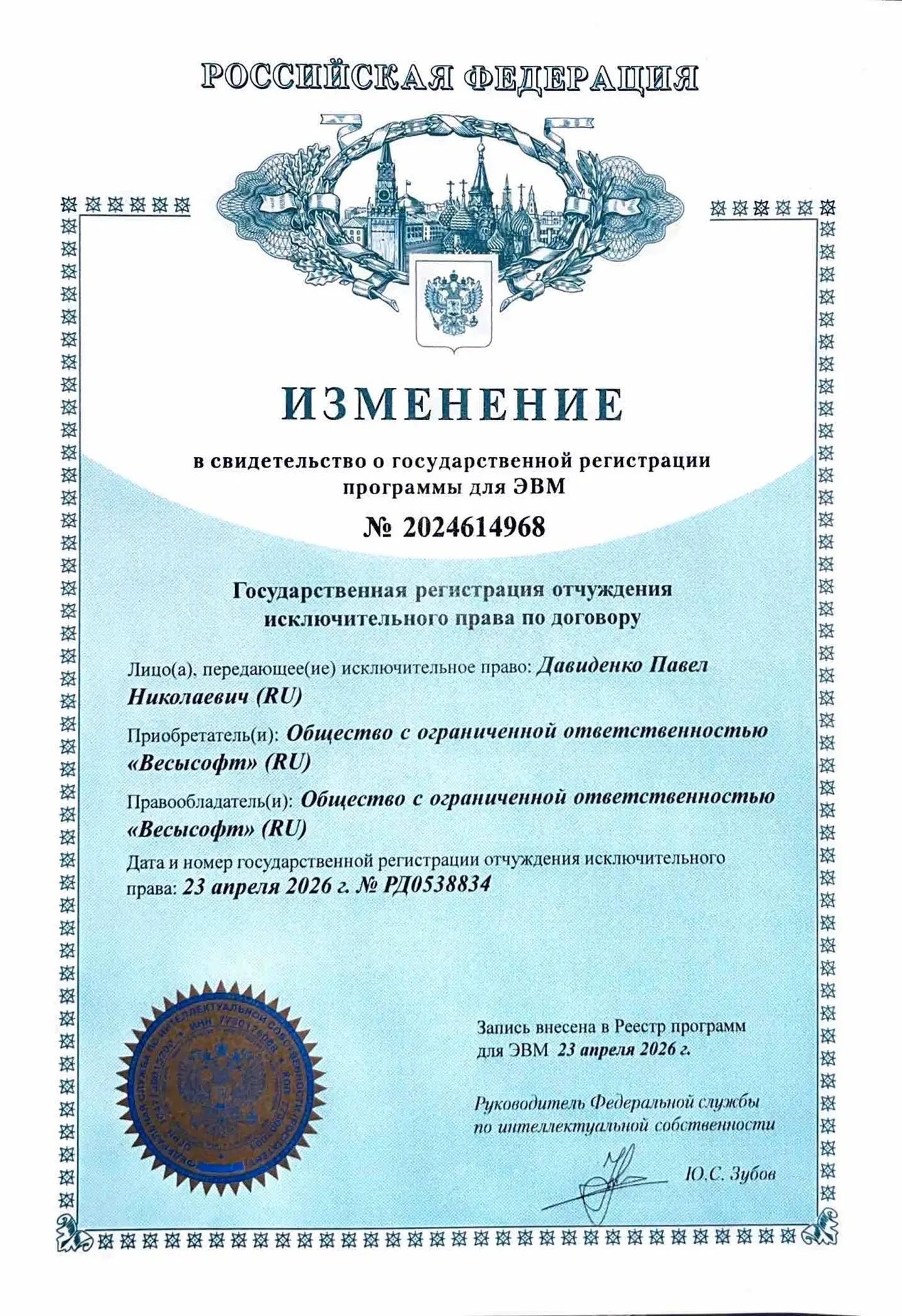 Передача прав